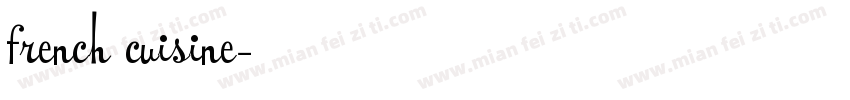 french cuisine字体转换